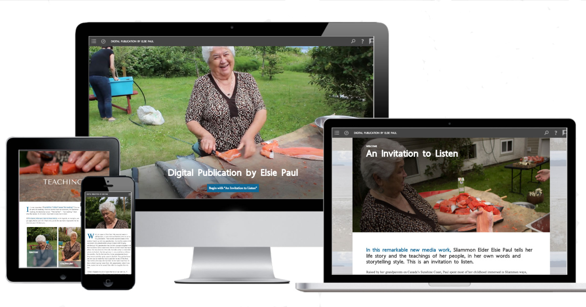 The digital publication, As I Remember It, represented on different screen sizes